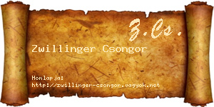 Zwillinger Csongor névjegykártya